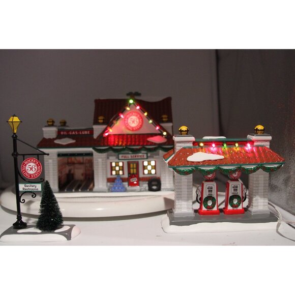 Dept 56 Snow Village - Rocky's 56 Filling Station - Picture 9 of 9